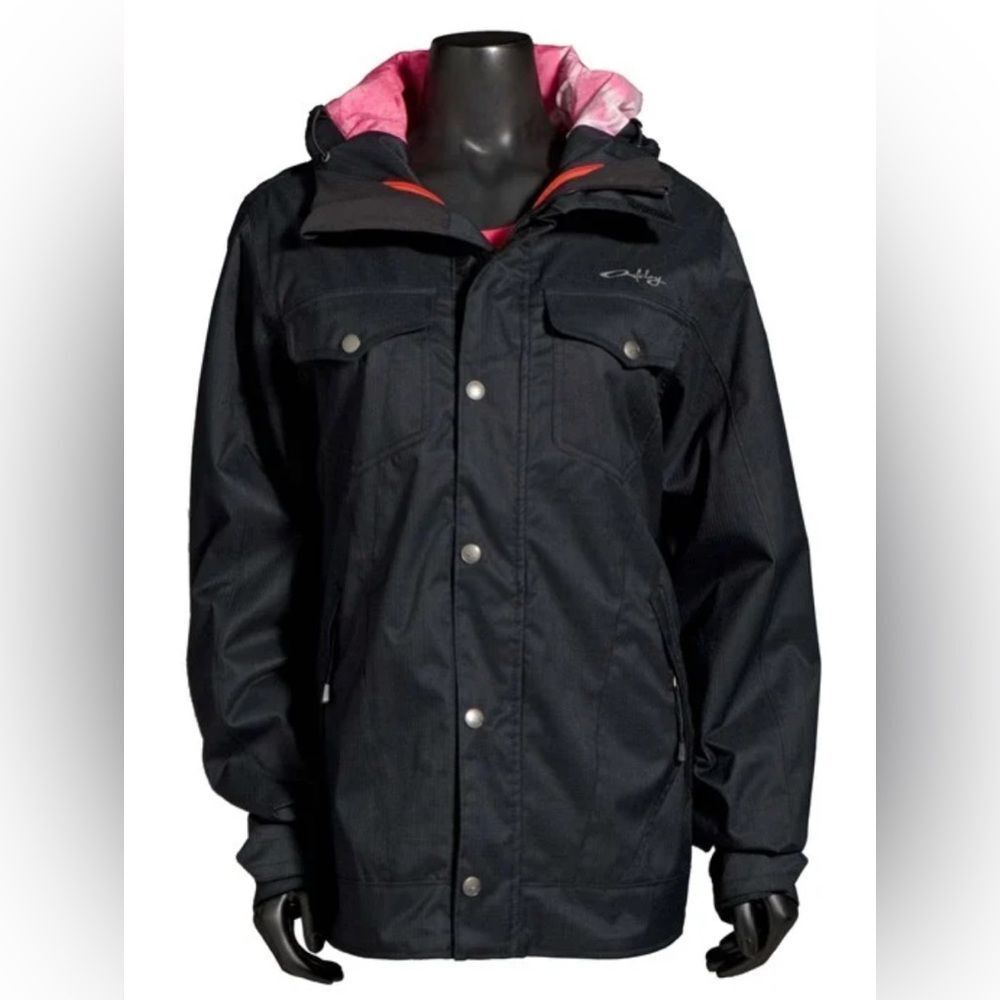 Oakley Hooded Black Snow skill shell Jacket size M
